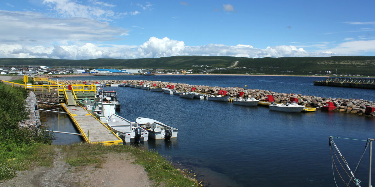 Small boat harbour at L'Anse au Loup